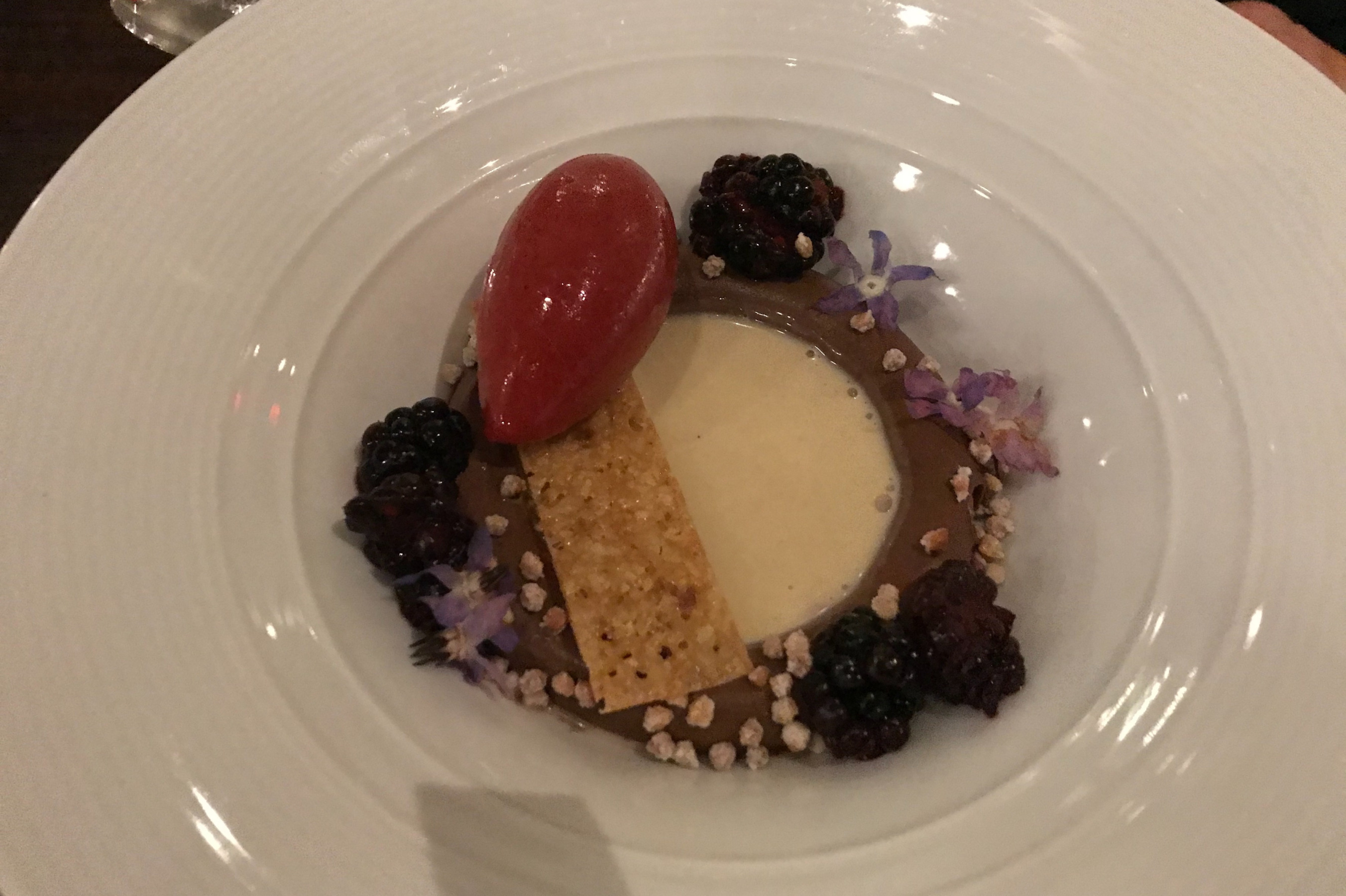 elegant birthday dessert fine dining